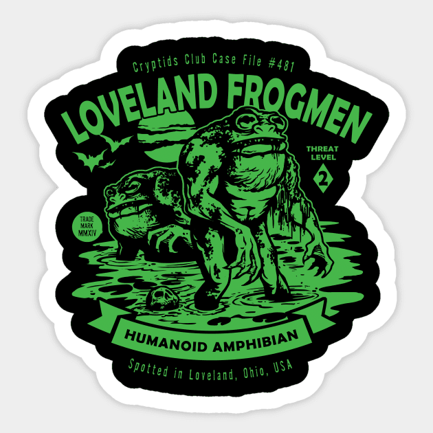 Loveland Frogmen Sticker by heartattackjack